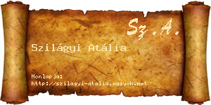 Szilágyi Atália névjegykártya